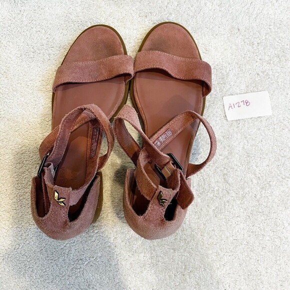 Koolaburra by UGG Pink Suede Heeled Sandal Women's 9 Eliani Strappy Ankle Strap - Picture 15 of 15